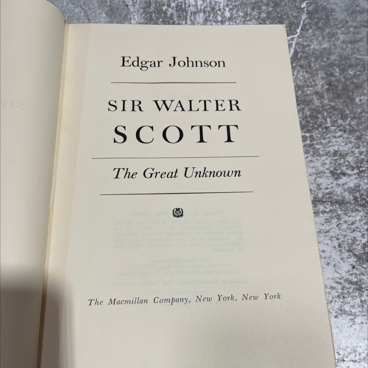 sir walter scott the great unknown book, by edgar johnson, 1970 Hardcover image 2
