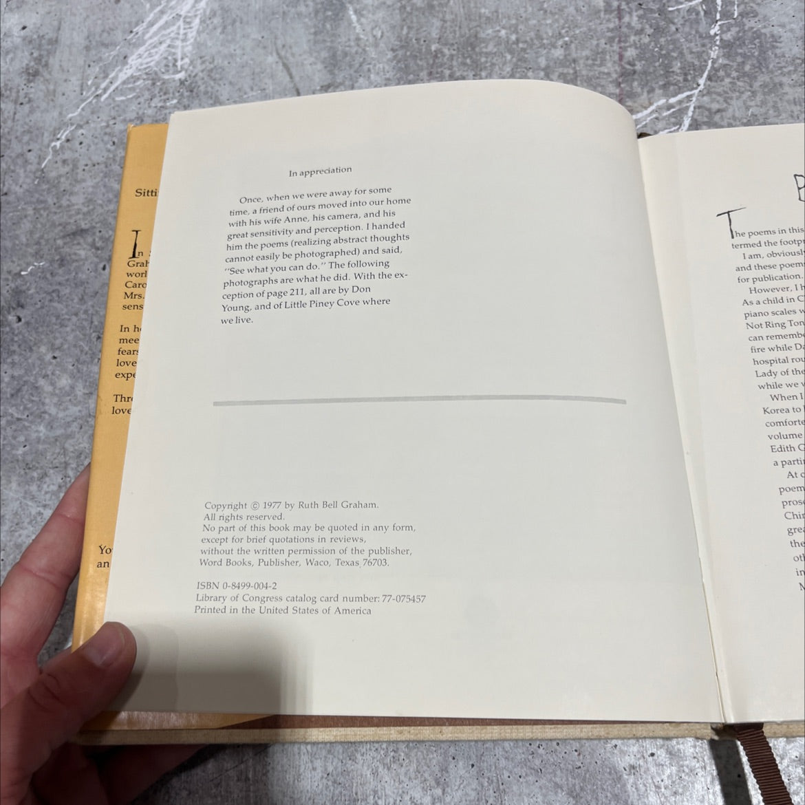 sitting by my laughing fire book, by ruth bell graham, 1977 Hardcover image 3