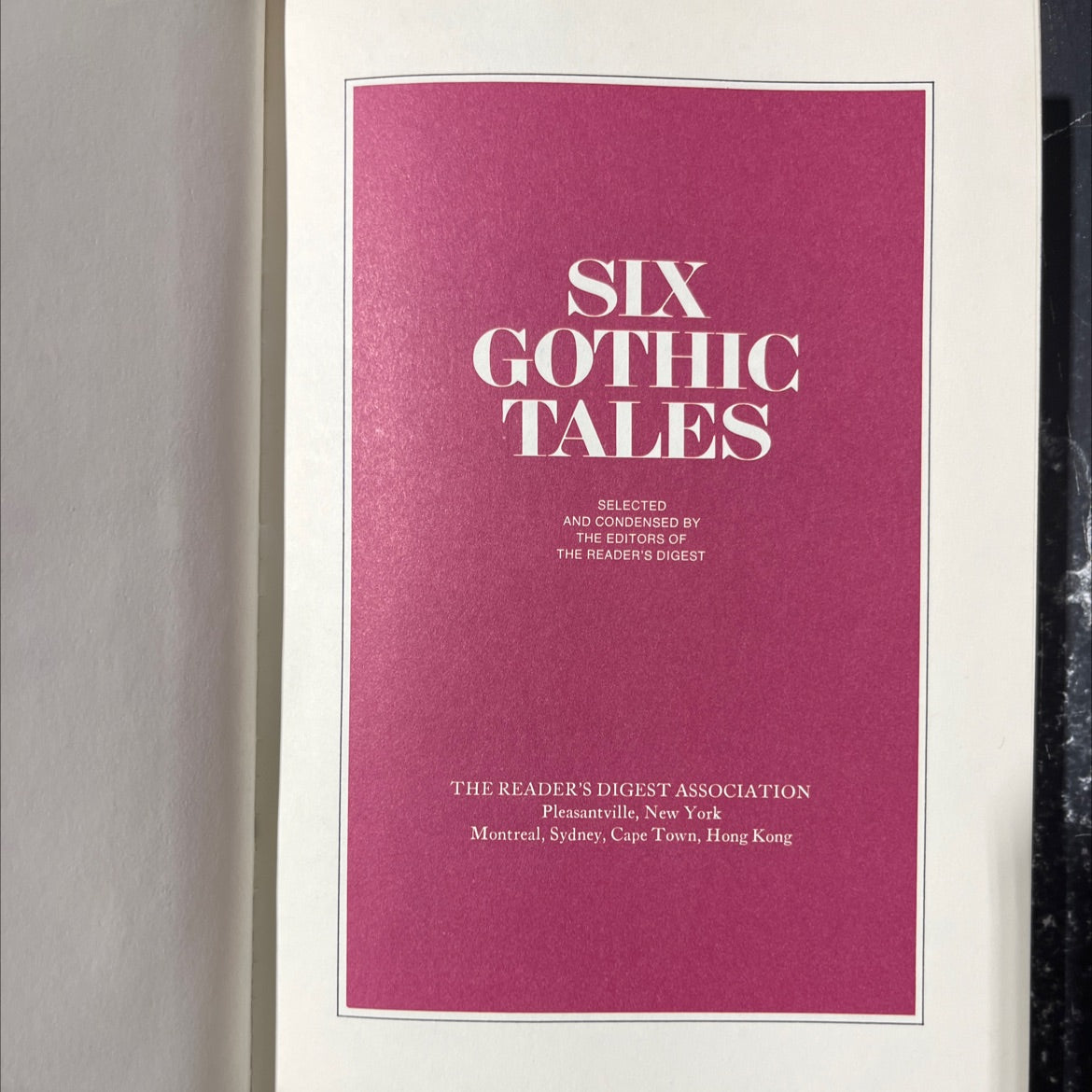 six gothic tales selected and condensed book, by various, 1979 Hardcover image 2
