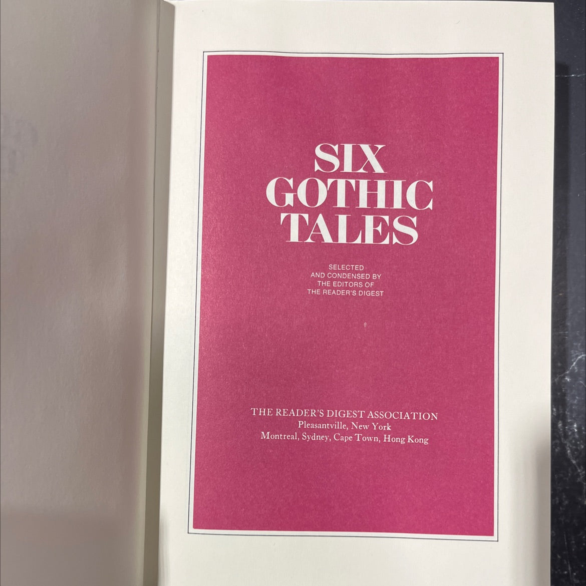 six gothic tales book, by various, 1985 Hardcover image 2