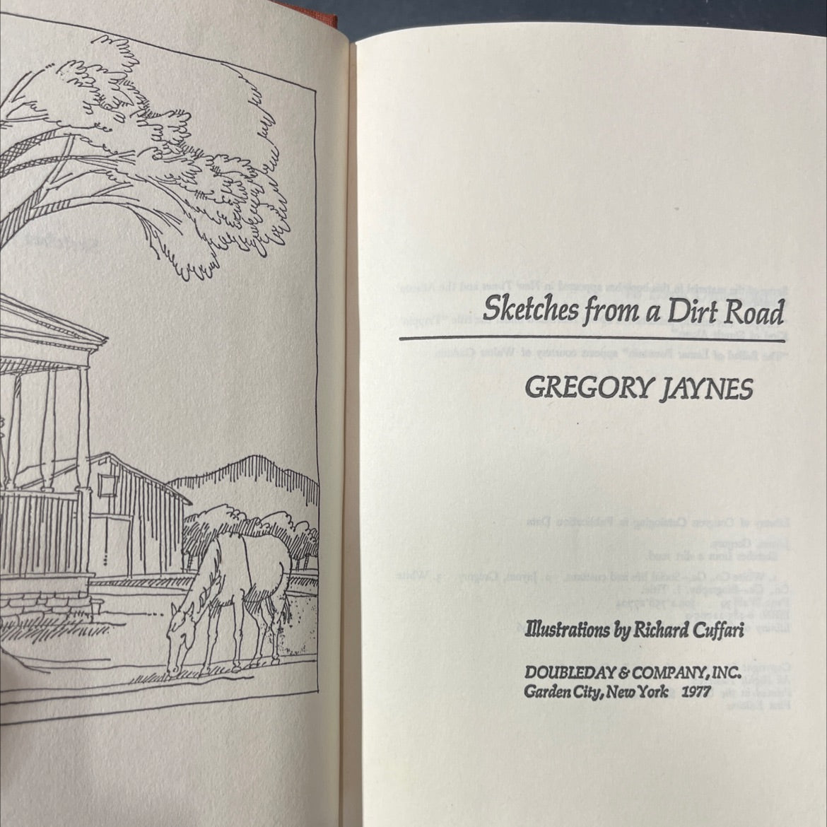 sketches from a dirt road book, by gregory jaynes, 1977 Hardcover image 2