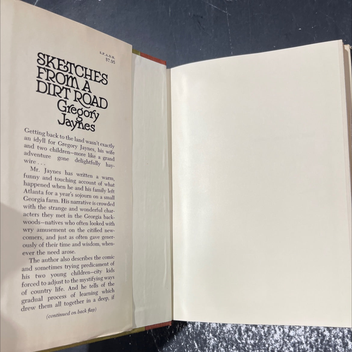 sketches from a dirt road book, by gregory jaynes, 1977 Hardcover image 4