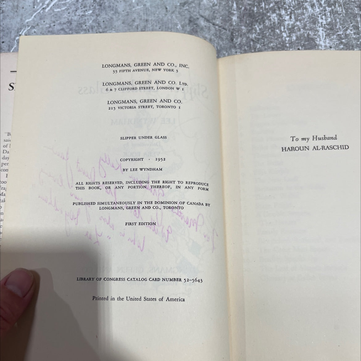 SIGNED slipper under glass book, by lee wyndham, 1952 Hardcover, First Edition, Vintage image 3