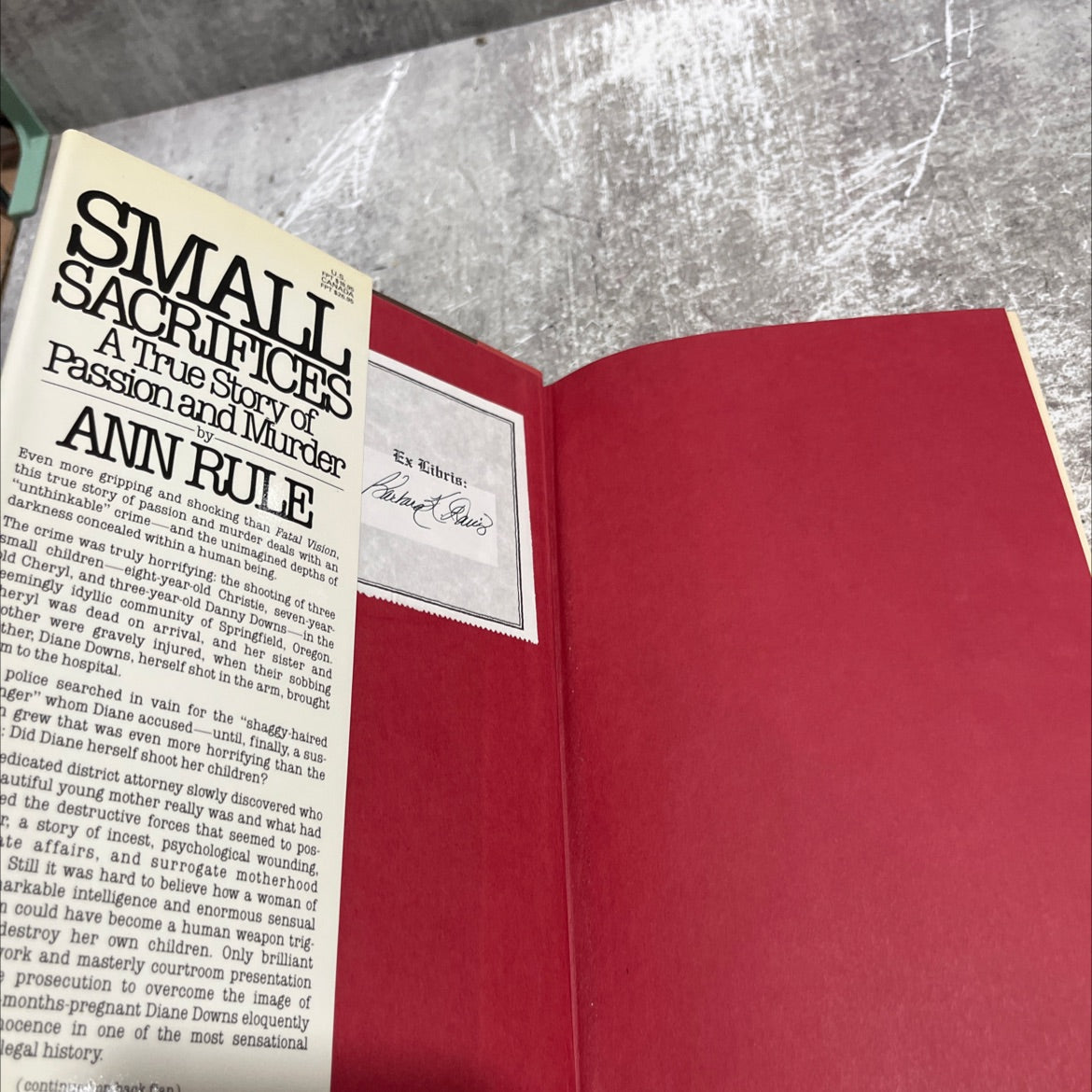 small sacrifices book, by Ann Rule, 1987 Hardcover image 4