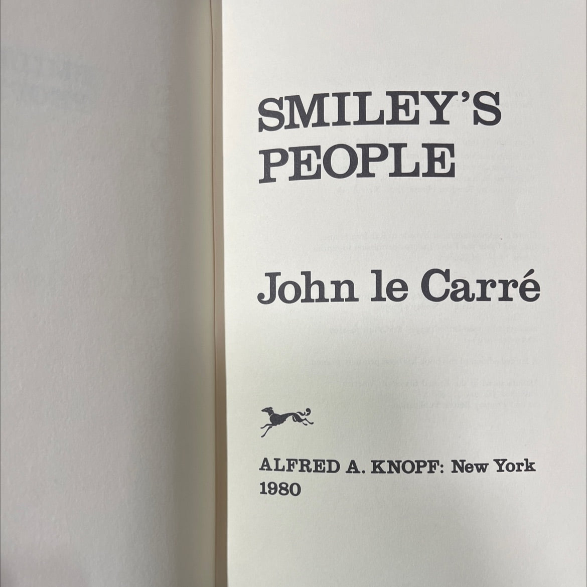 smiley's people book, by john le carré, 1980 Hardcover image 2