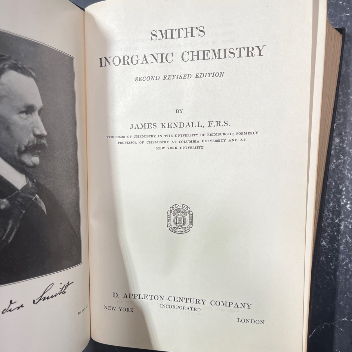 smith's inorganic chemistry second revised edition book, by james kendall, 1937 Hardcover image 2