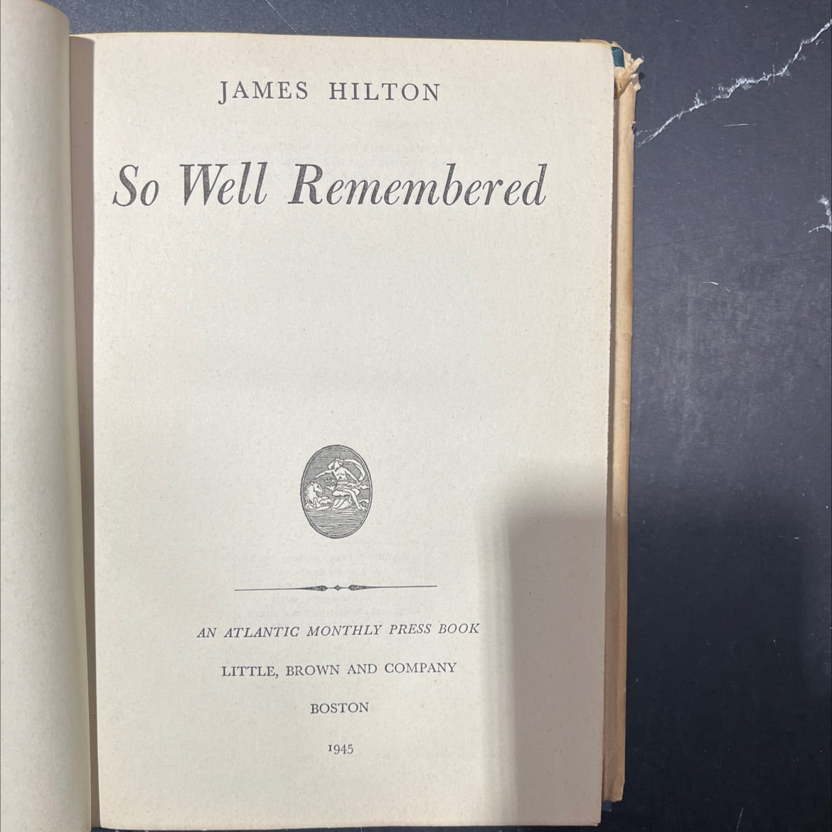 so well remembered book, by james hilton, 1945 Hardcover image 2