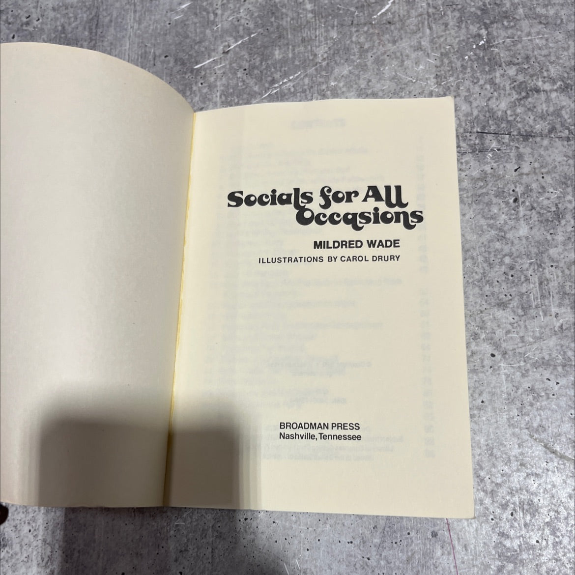 socials for all occasions book, by mildred wade, 1980 Paperback image 2