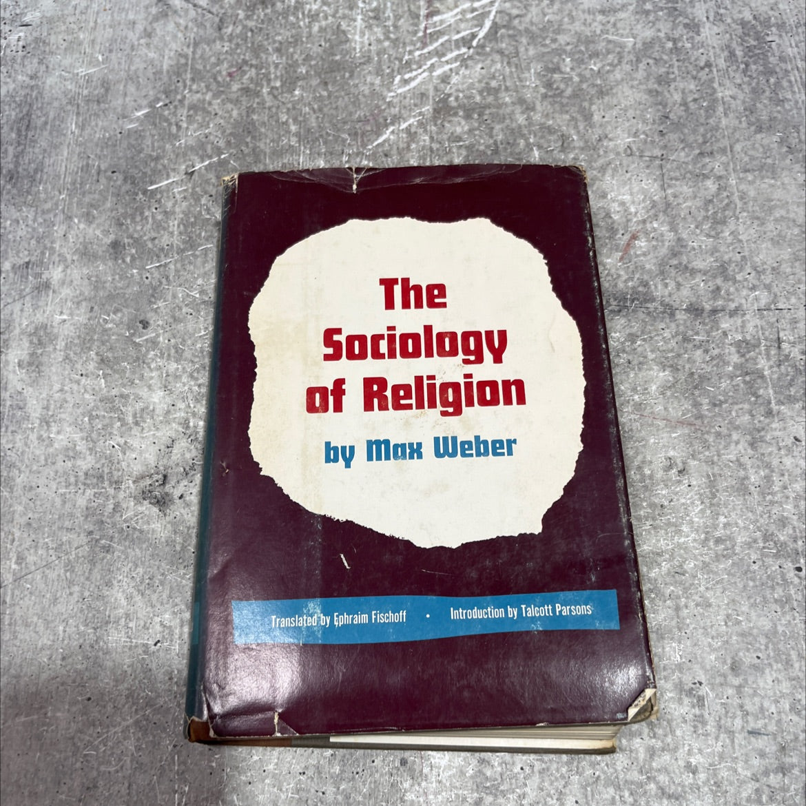 sociology of religion book, by max weber, 1963 Hardcover image 1