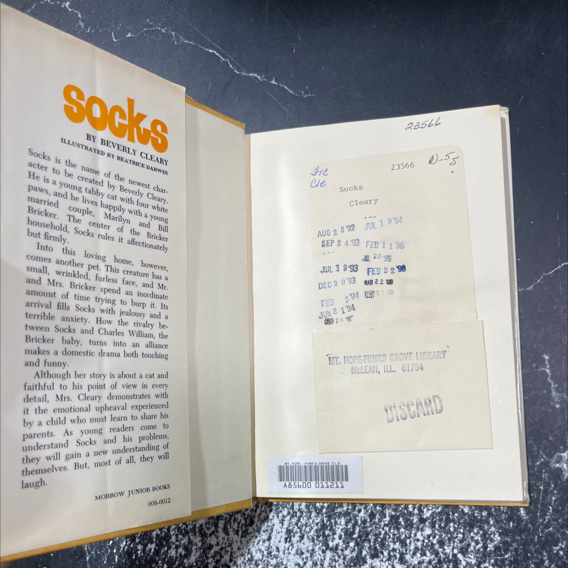 socks book, by beverly cleary, 1973 Hardcover image 4