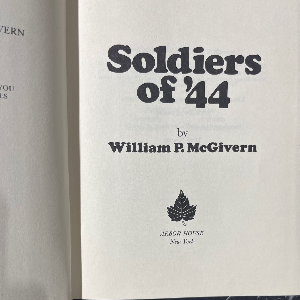 soldiers of 44 book, by William P. McGivern, 1979 Hardcover image 2