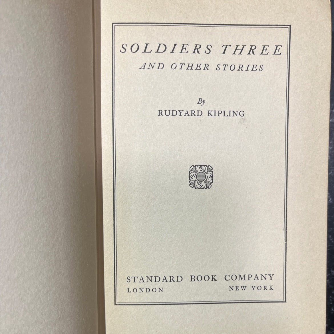 soldiers three and other stories book, by rudyard kipling, 1930 Hardcover image 2