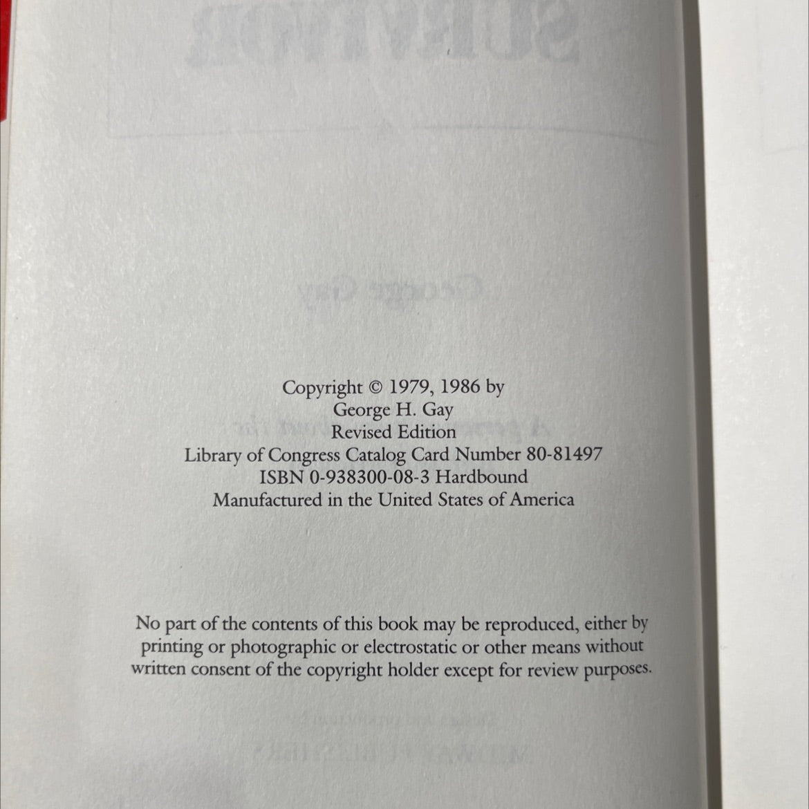 SIGNED sole survivor book, by George Gay, 1986 Hardcover image 3