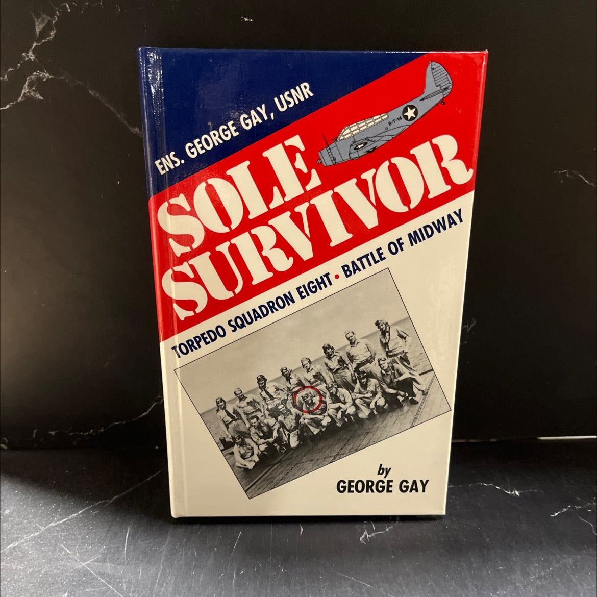 SIGNED sole survivor book, by George Gay, 1986 Hardcover image 1