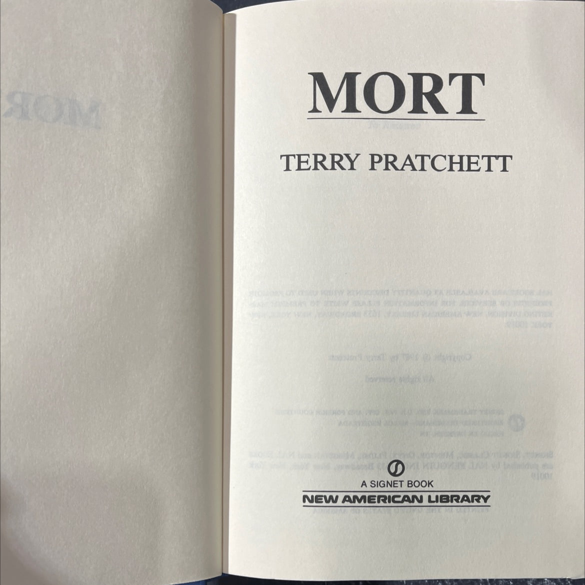 som mort book, by terry pratchett, 1987 Hardcover image 2