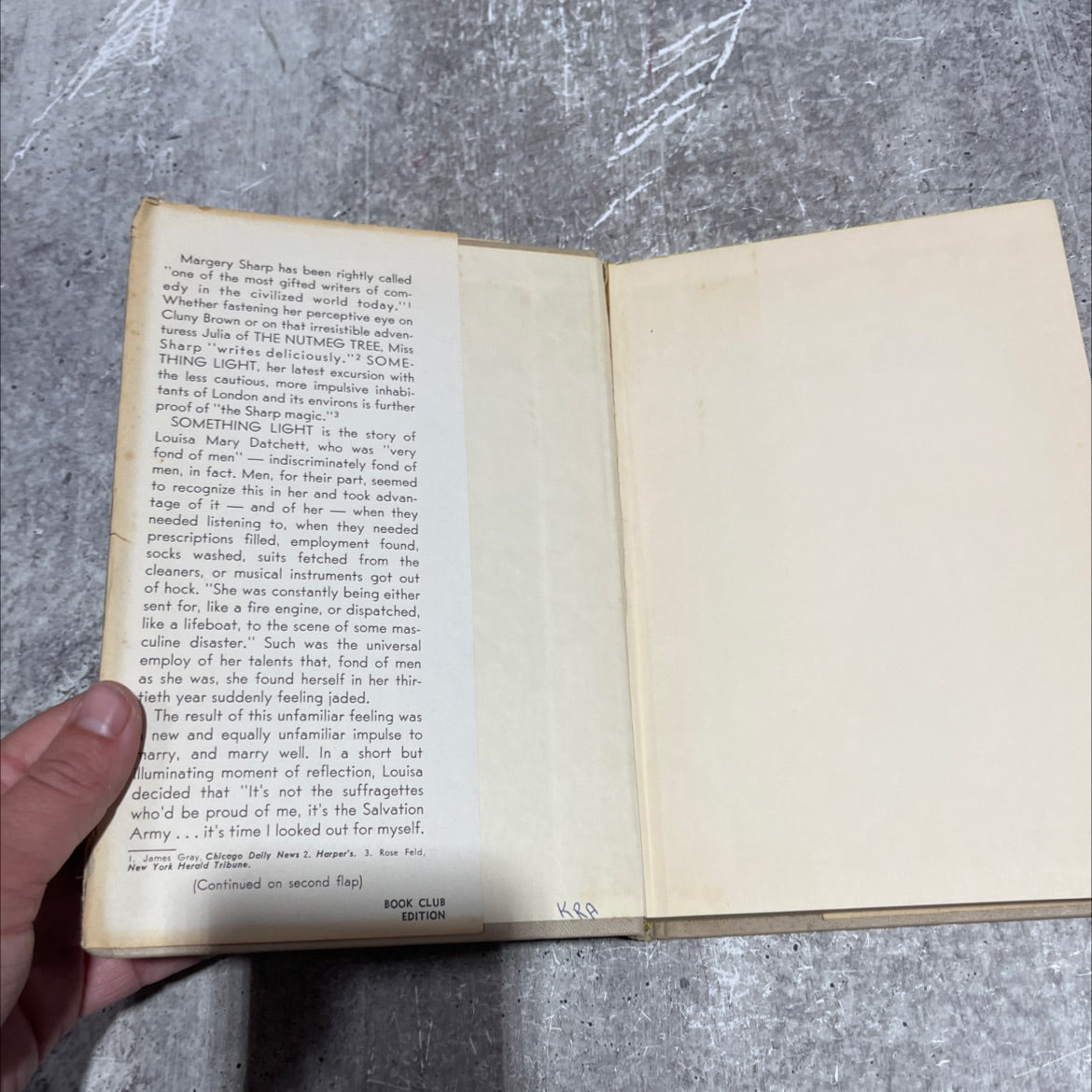 something light book, by margery sharp, 1960 Hardcover image 4