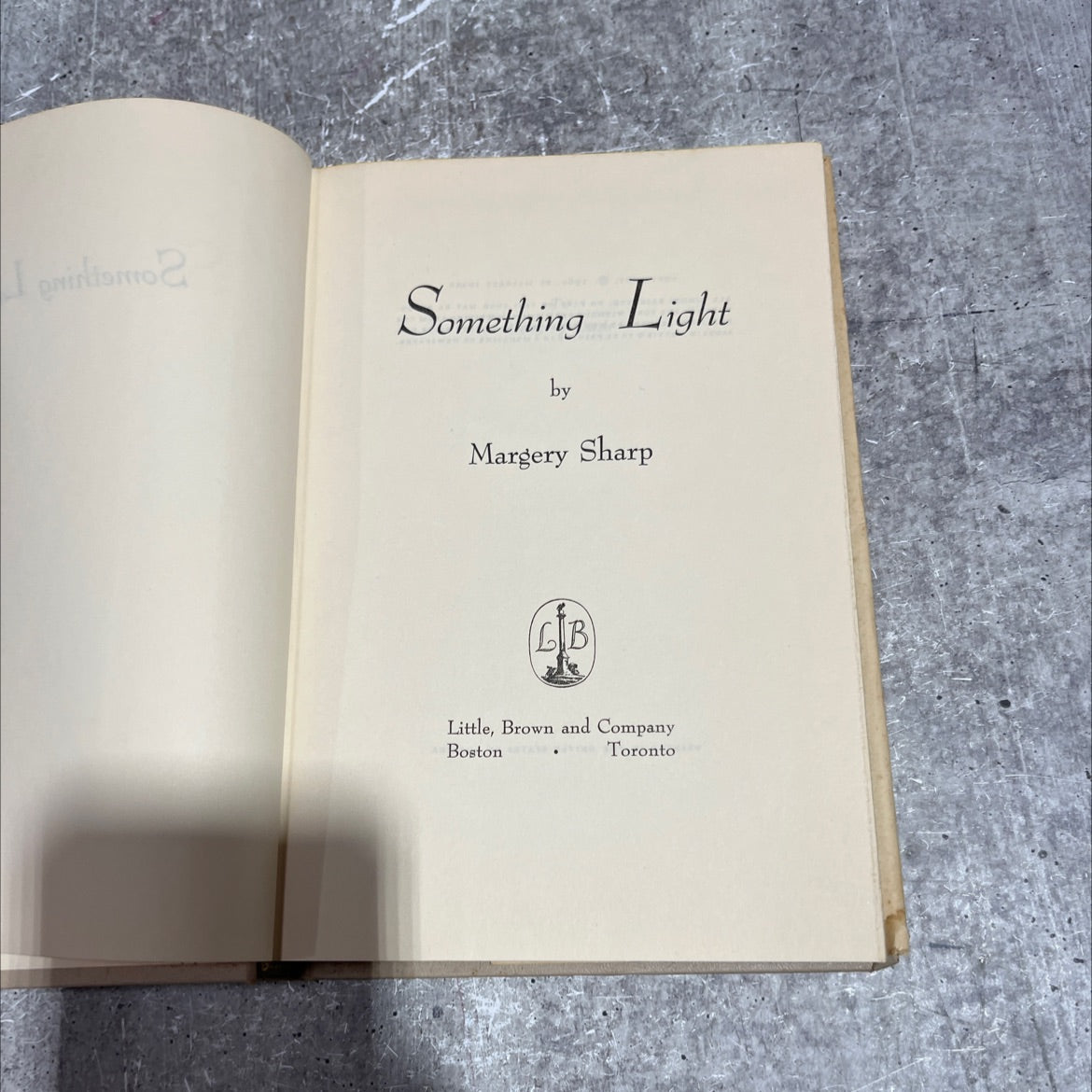 something light book, by margery sharp, 1960 Hardcover image 2
