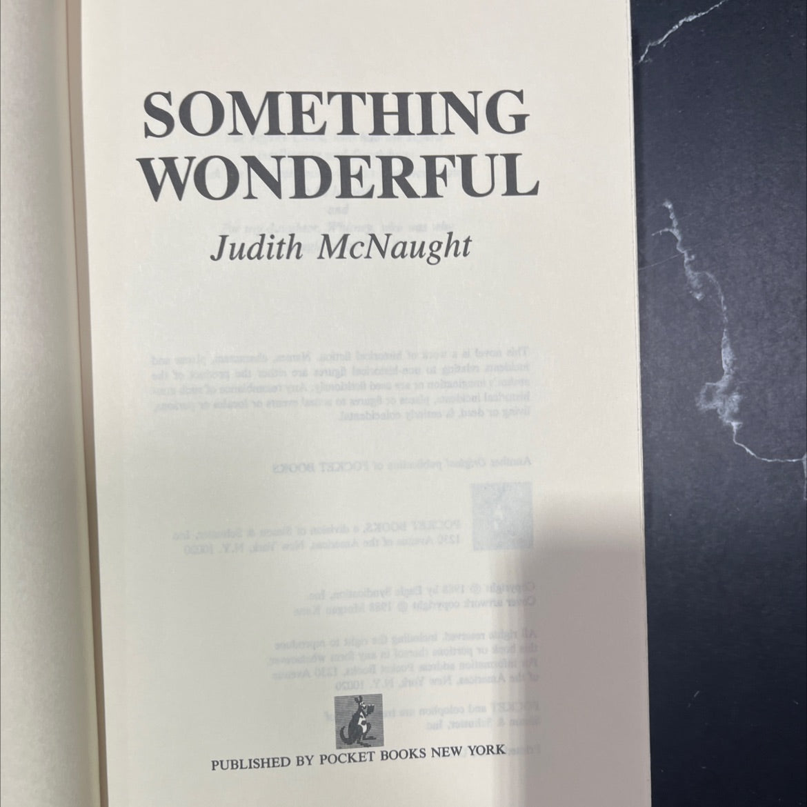 something wonderful book, by judith mcnaught, 2008 Hardcover image 2