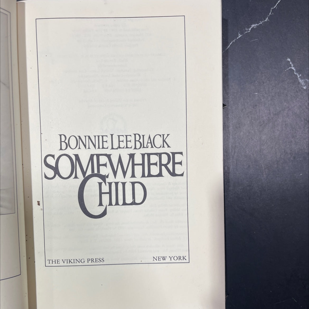 somewhere child book, by Bonnie Lee Black, 1981 Hardcover image 2