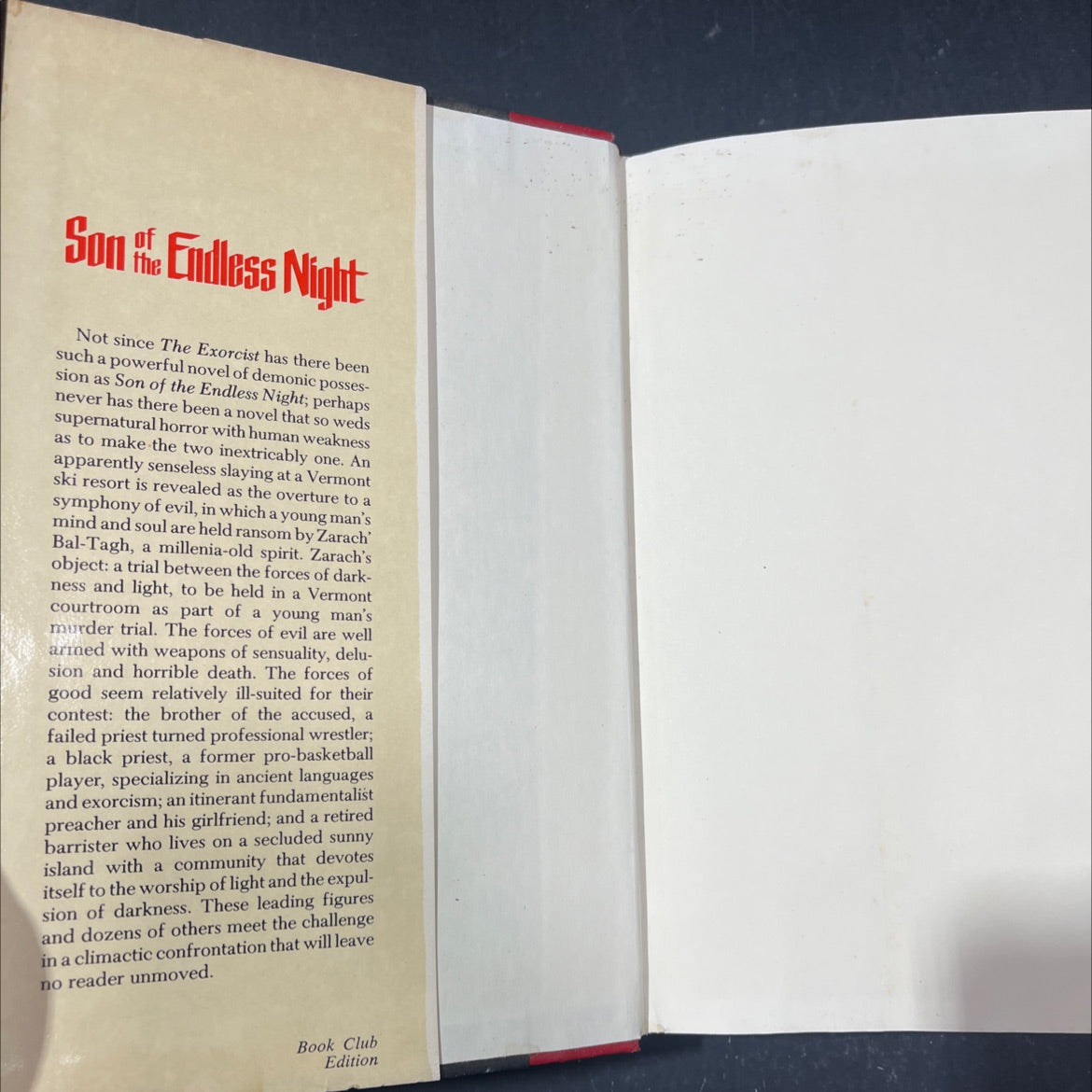 son of the endless night book, by john farris, 1985 Hardcover image 4
