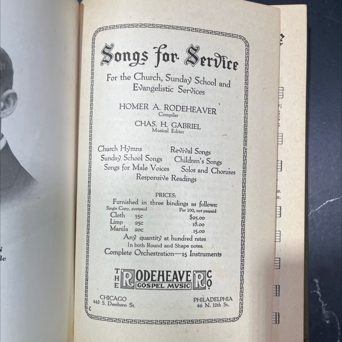 songs for service for the church, sunday school and evangelistic services book, by homer a. rodeheaver, unknown image 3
