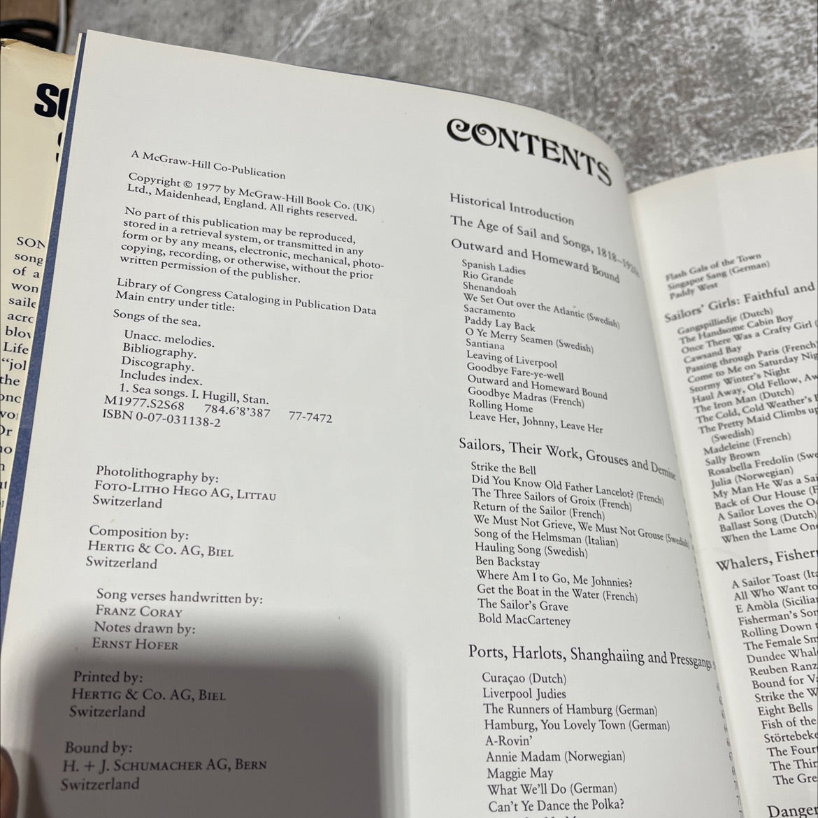 songs of the sea book, by stan hugill, 1977 Hardcover image 3