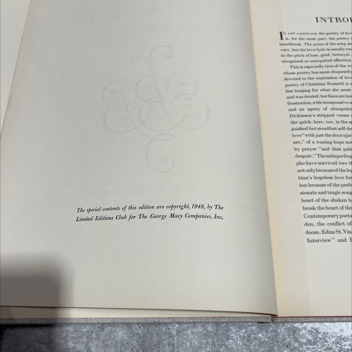 sonnets from the portuguese book, by elizabeth barrett browning, 1948 Hardcover, Folio image 3