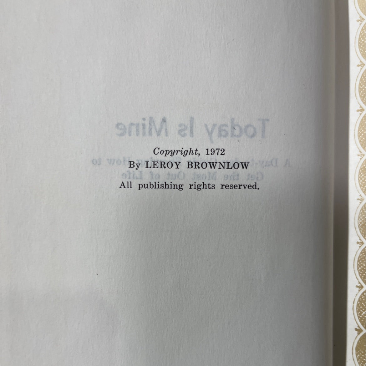 soon the woo and that 23 wo book, by leroy brownlow, 1972 Hardcover image 3