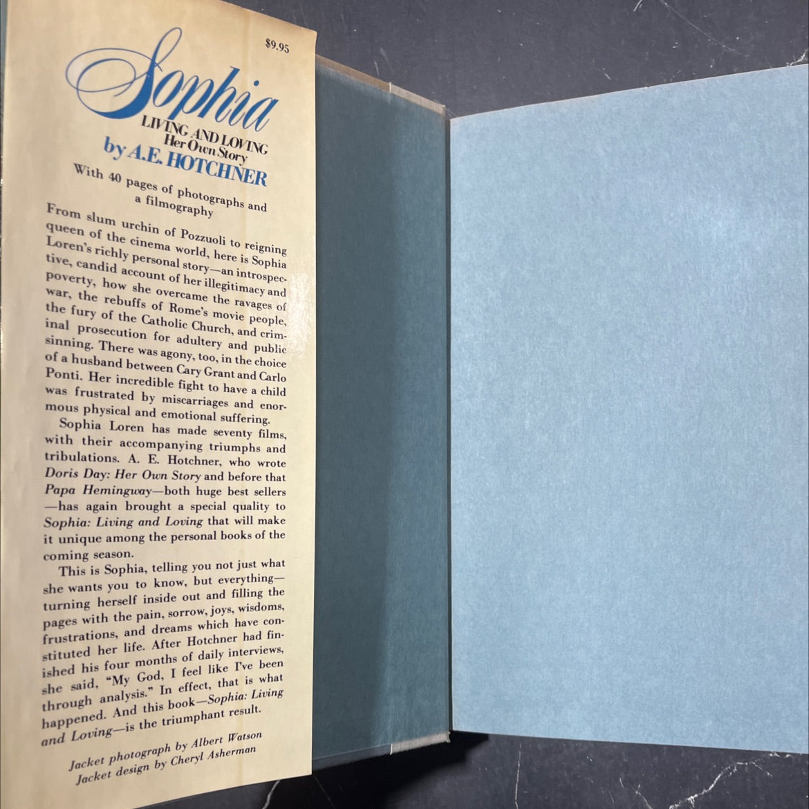 sophia, living and loving her own story book, by A. E. Hotchner, 1979 Hardcover image 4