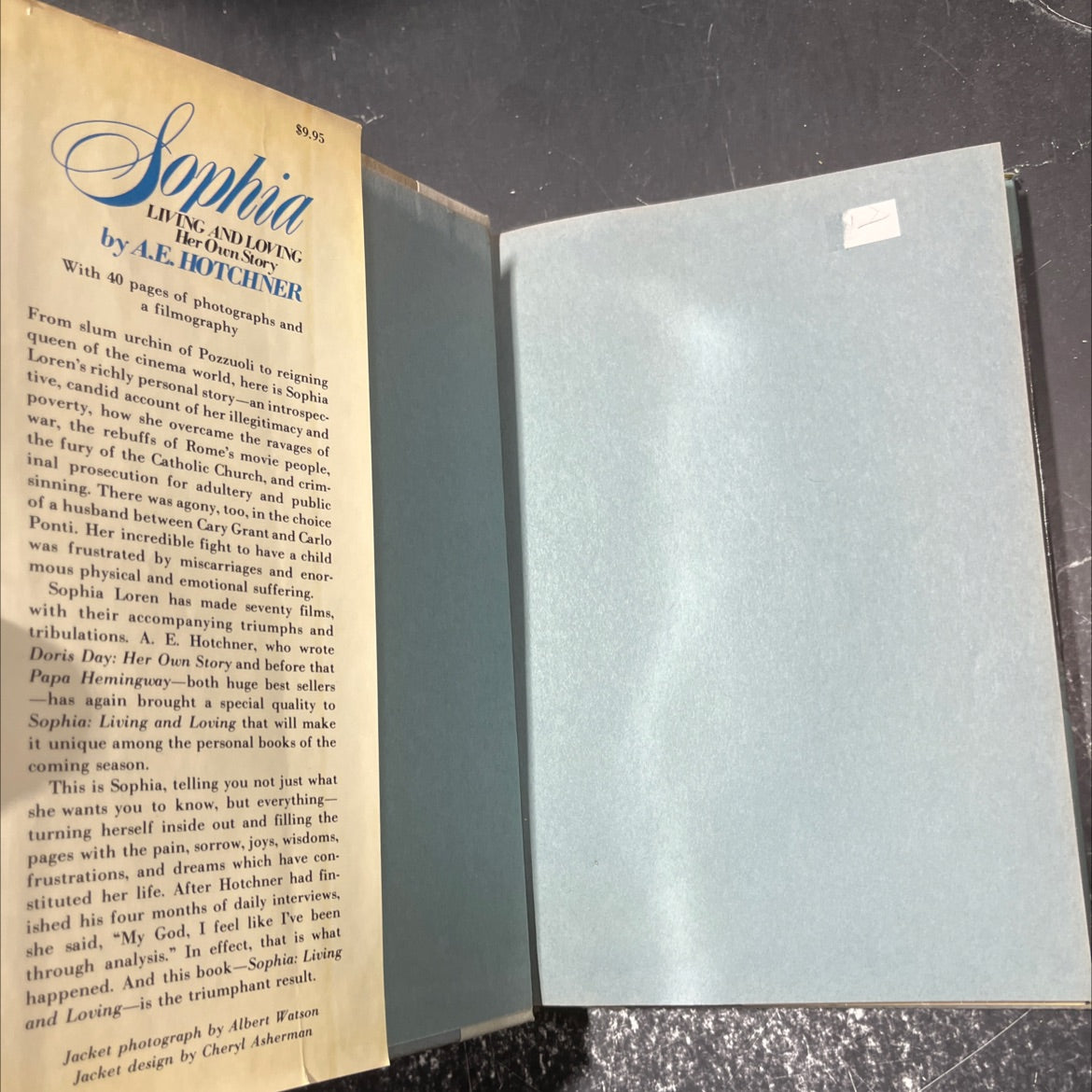 sophia living and loving her own story book, by A. E. Hotchner, 1979 Hardcover image 4