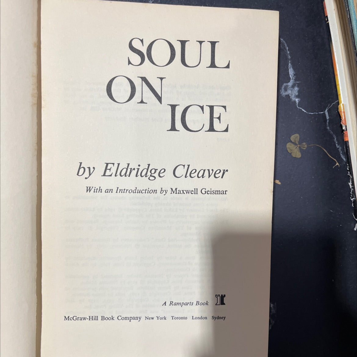 soul on ice book, by Eldridge Cleaver, 1968 Hardcover image 2