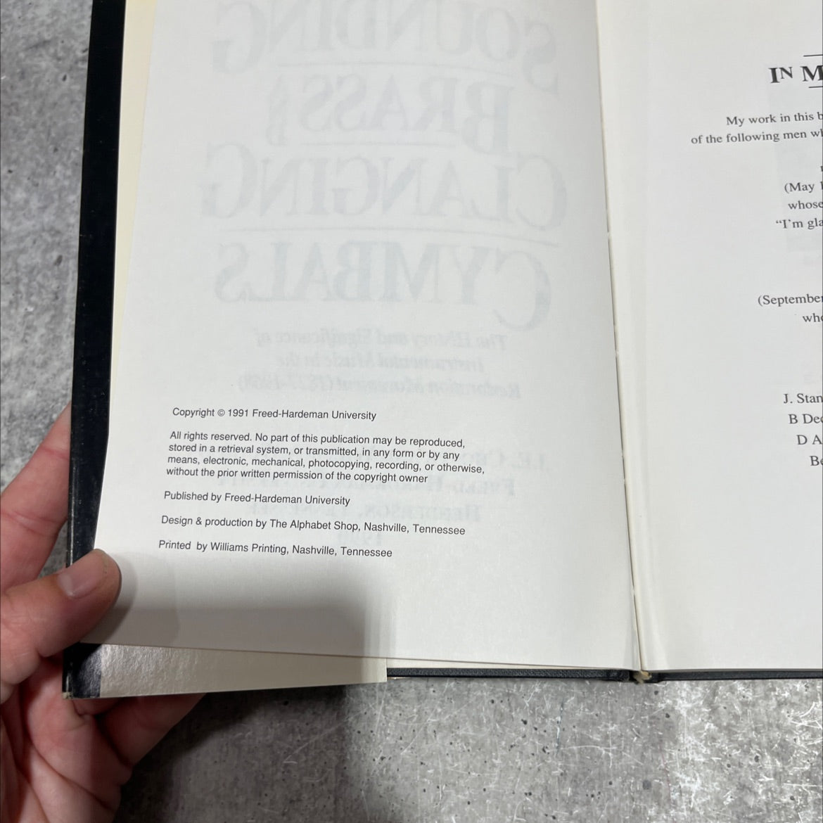 sounding brass clanging cymbals book, by J.E. Choate and William Woodson, 1991 Hardcover image 3