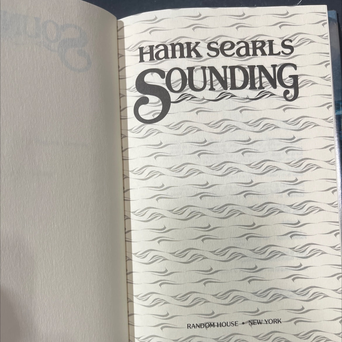 sounding book, by Hank Searls, 1982 Hardcover image 2