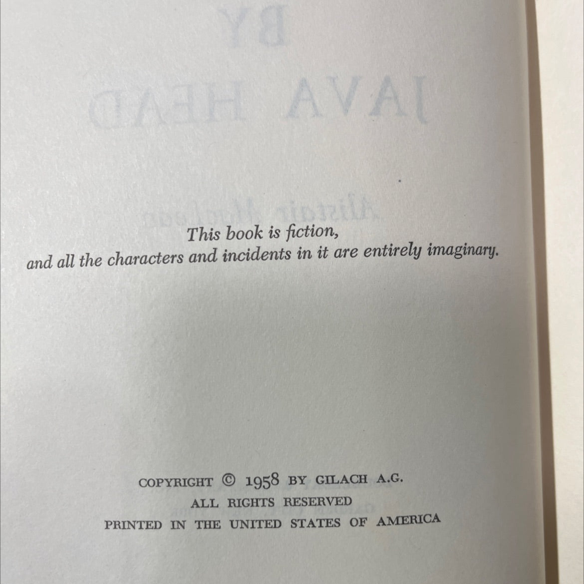 south by java head book, by Alistair MacLean, 1958 Hardcover image 3