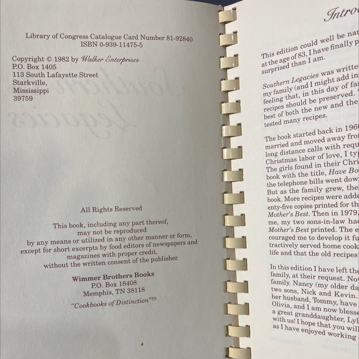 southern legacies book, by nancy patty walker, 1982 Paperback image 3