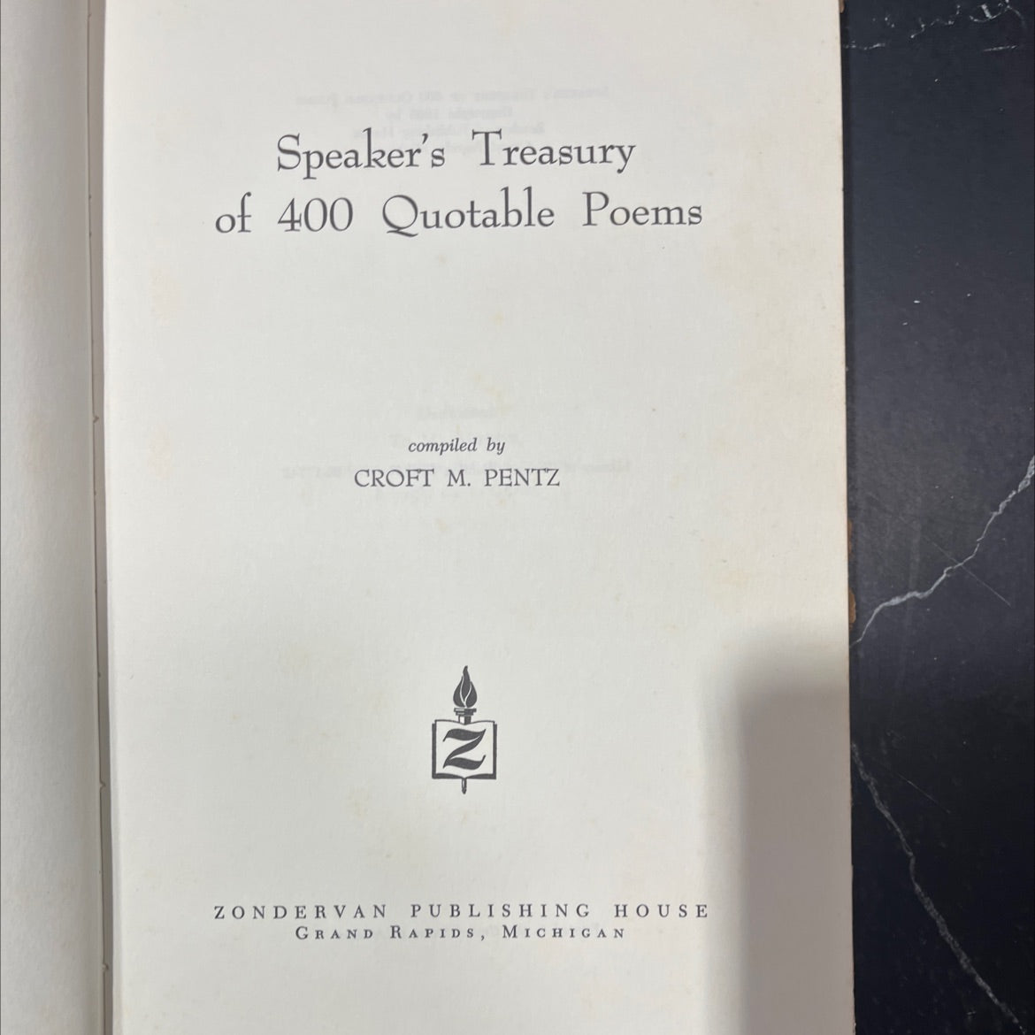 speaker's treasury of 400 quotable poems book, by croft m. pentz, 1963 Hardcover image 2