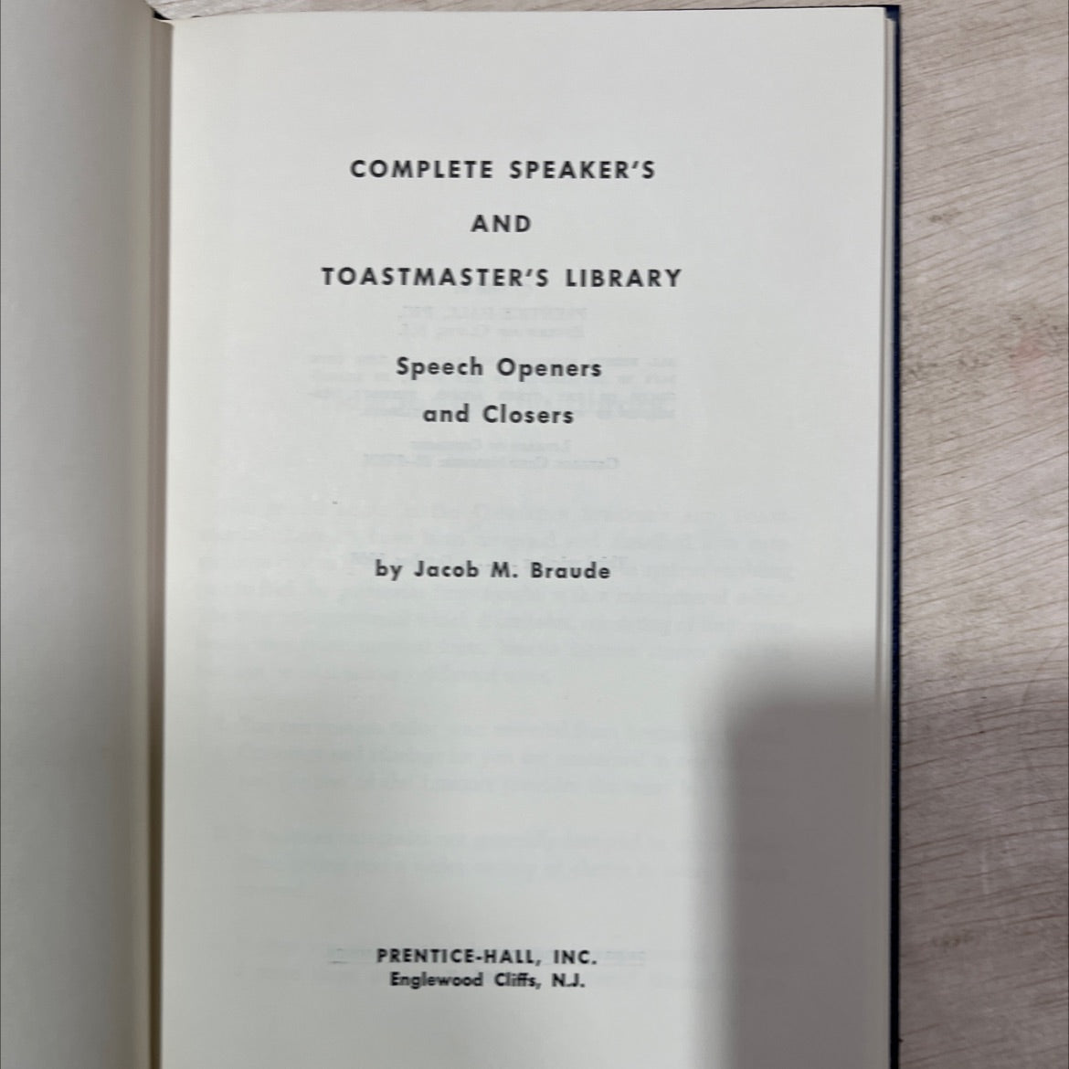 speech openers and closers book, by Jacob M. Braude, 1966 Hardcover, Vintage image 2