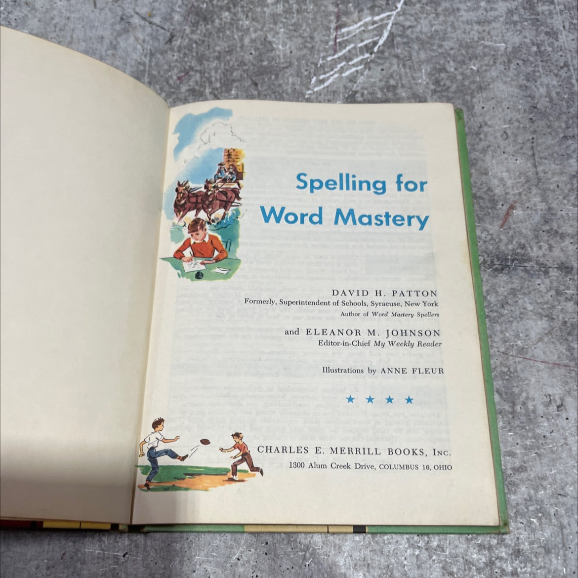 spelling for word mastery book, by david h. patton, eleanor m. johnson, unknown Hardcover image 2