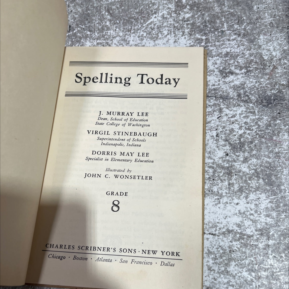 spelling today book, by j. murray lee, 1945 Hardcover image 2