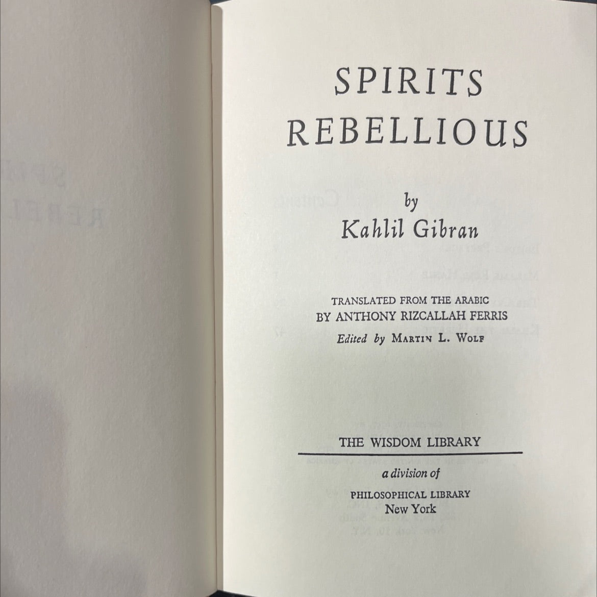 spirits rebellious book, by kahlil gibran, 1947 Hardcover image 2