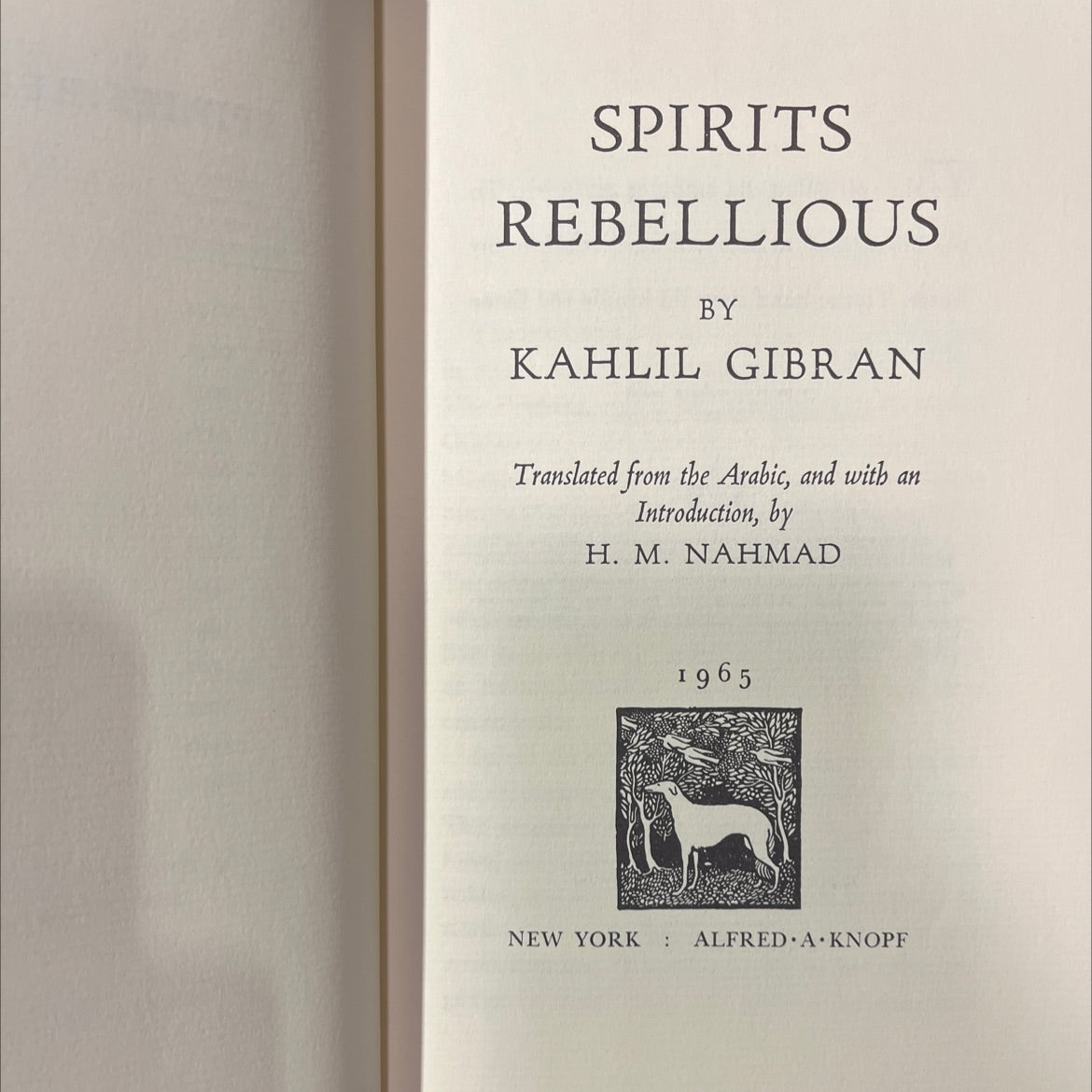 spirits rebellious book, by kahlil gibran, 1965 Hardcover image 2