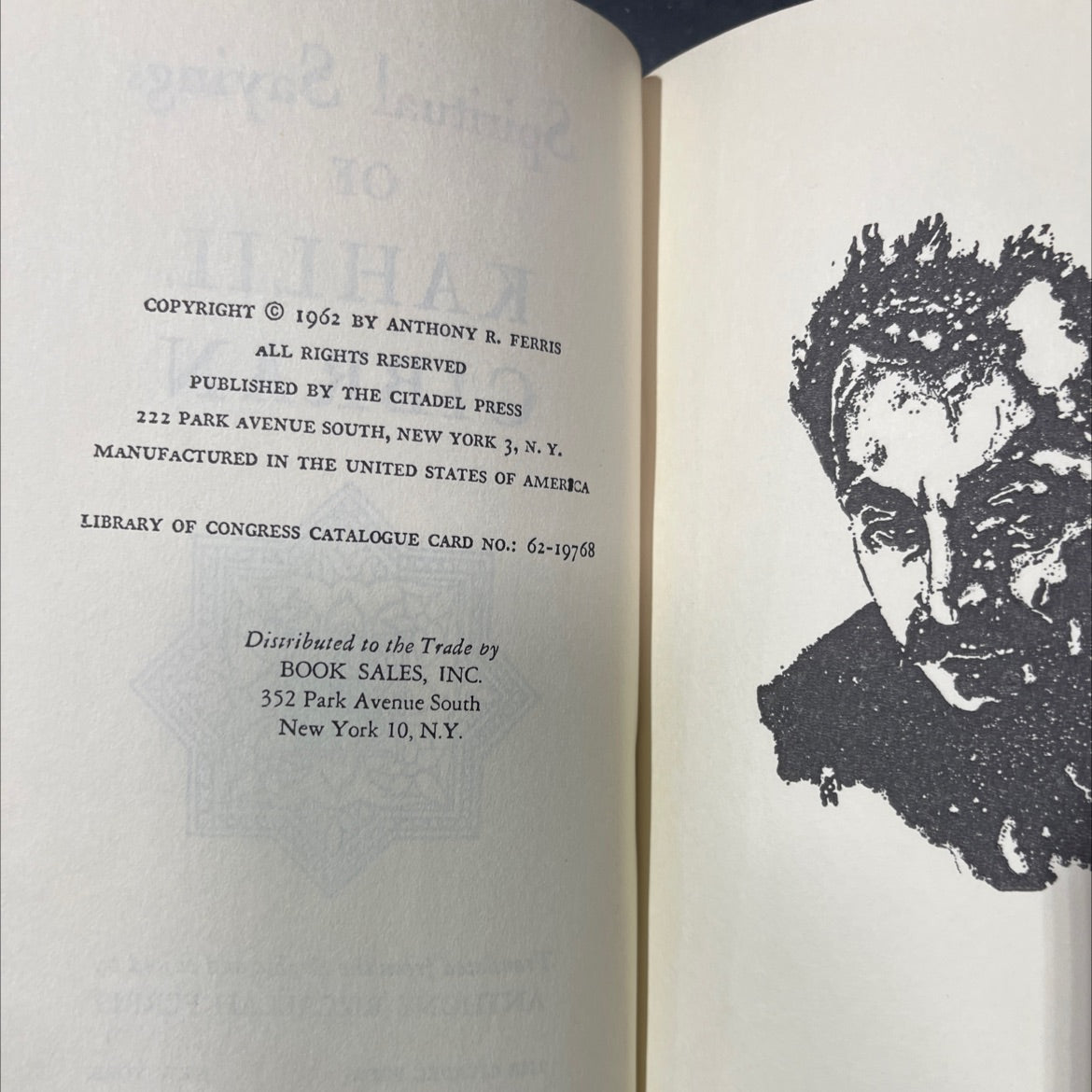 spiritual sayings of kahlil gibran book, by kahlil gibran, 1962 Hardcover image 3