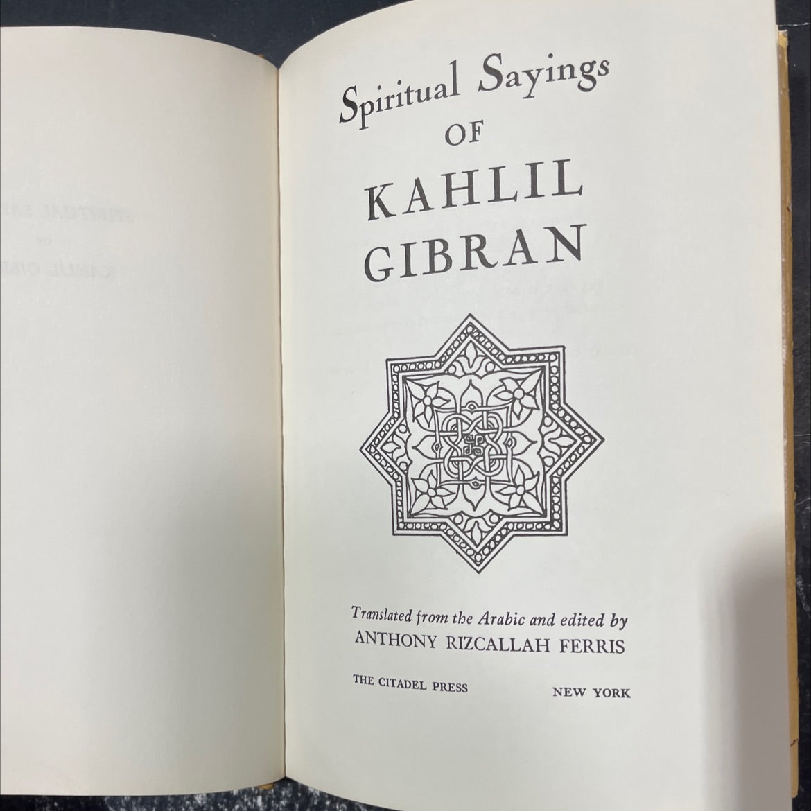 spiritual sayings of kahlil gibran book, by kahlil gibran, 1962 Hardcover image 2
