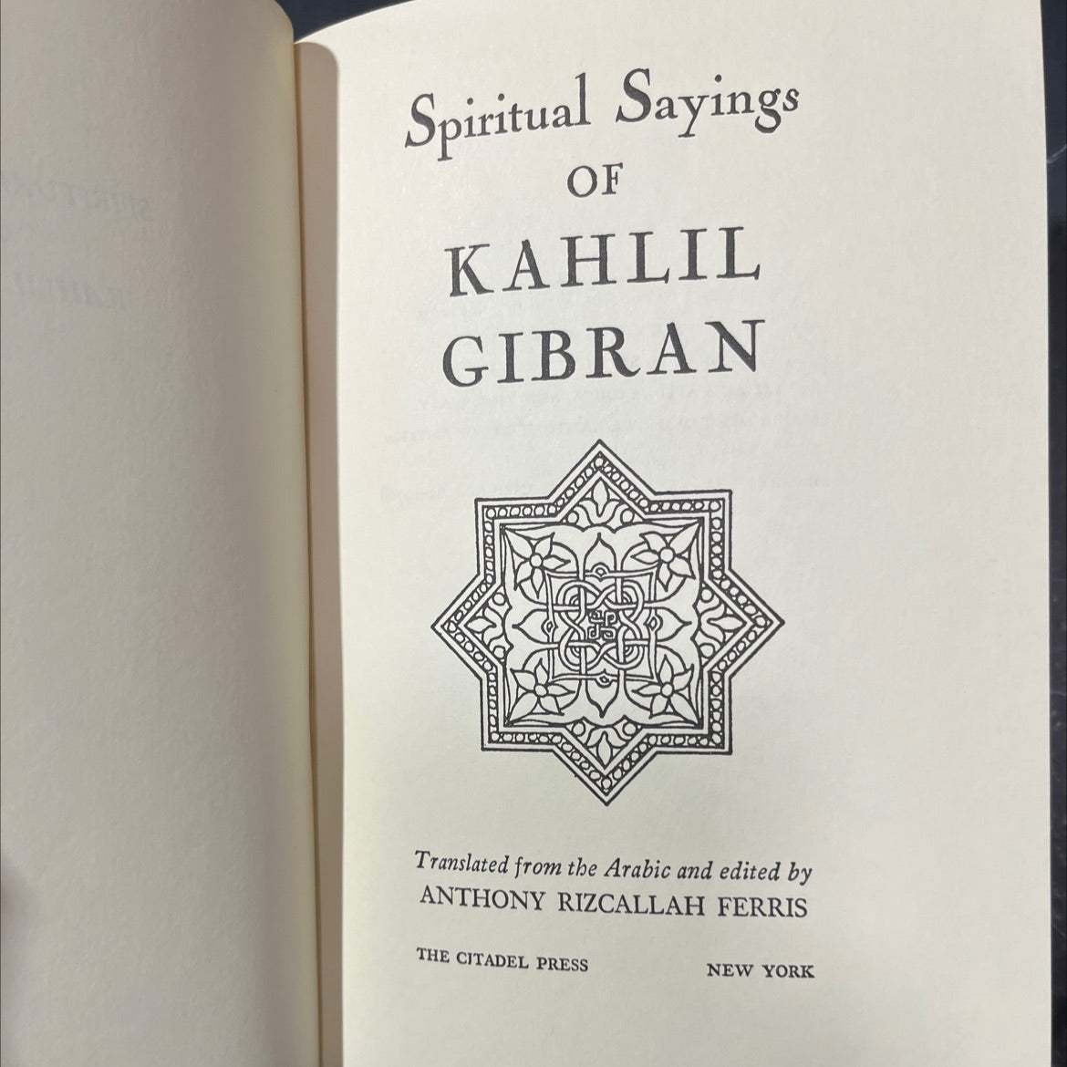 spiritual sayings of kahlil gibran book, by kahlil gibran, 1962 Hardcover image 2