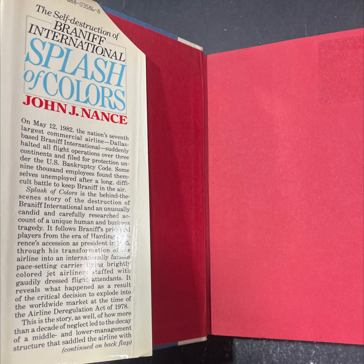 splash of colors the self-destruction of braniff international book, by John J. Nance, 1984 Hardcover image 4