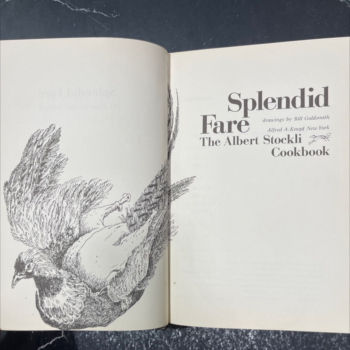 splendid fare book, by albert stockli, 1970 Hardcover image 2
