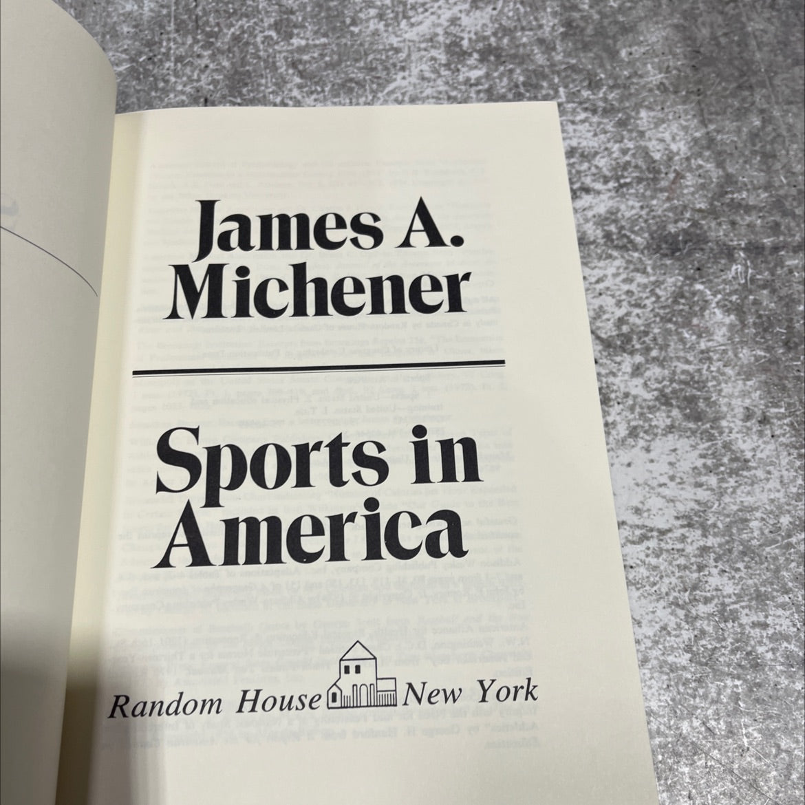 sports in america book, by james a. michener, 1976 Hardcover image 2