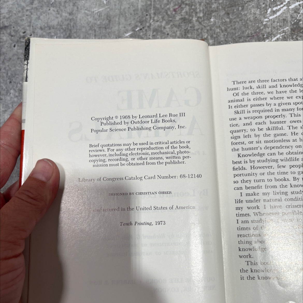 sportsman's guide to game animals a field book of north american species book, by Leonard Lee Rue III, 1973 Hardcover image 3