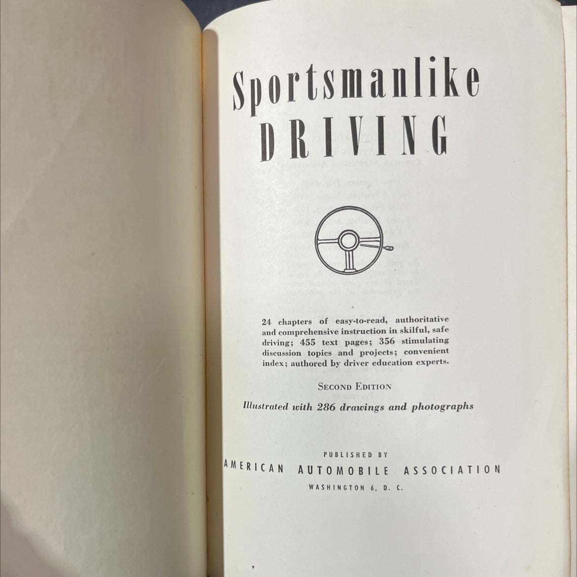 sportsmanlike driving book, by unknown, 1948 Hardcover image 2