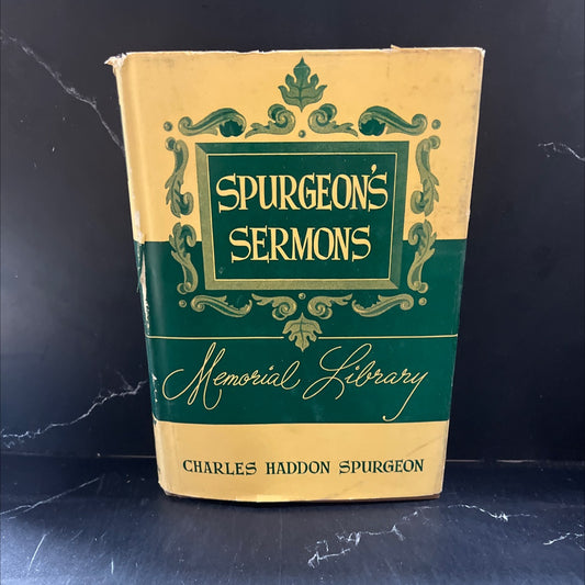 spurgeon's sermons memorial library volume i book, by charles haddon spurgeon, unknown Hardcover image 1